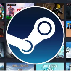 Ikona Steam na tle okładek gier. Zastanawiasz się, dlaczego Steam nie chce się włączyć? Może problem leży w połączeniu lub aktualizacji.