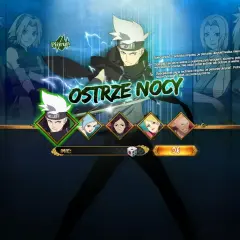Wybierz postać w grze Naruto Online PL. Piorun i Ostrze Nocy to tylko niektóre z opcji.
