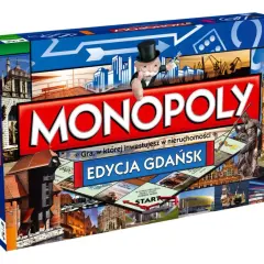 Monopoly Polska Miasta: Edycja Gdańsk. Gra planszowa z widokiem na zabytki i nowoczesne budowle miasta.