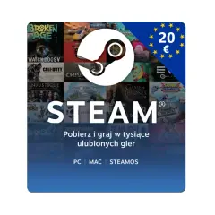 Jak grać w gry ze Steam na telefonie bez Steam Link? Ikona Steam z grami i napisem "Pobierz i graj w tysiące ulubionych gier".