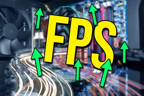 Jak zwiększyć FPS na laptopie? Zielone strzałki w górę symbolizują wzrost wydajności komputera, pokazując jak przyspieszyć działanie gier i programów.