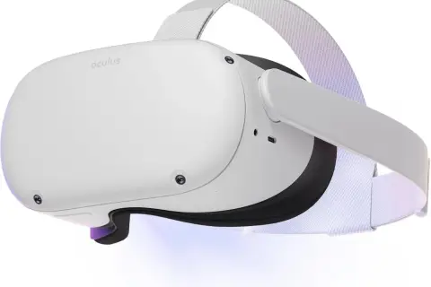 Białe gogle Oculus Quest 2. Zastanawiasz się, ile kosztuje VR? Ten model to świetny punkt startowy do wirtualnej rzeczywistości.