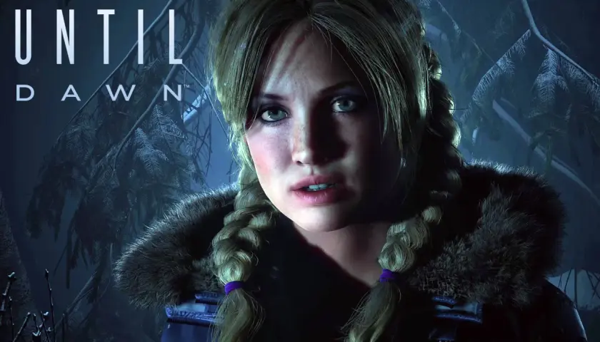 Dziewczyna z warkoczami w zimowym lesie, zapowiedź Until Dawn remake.