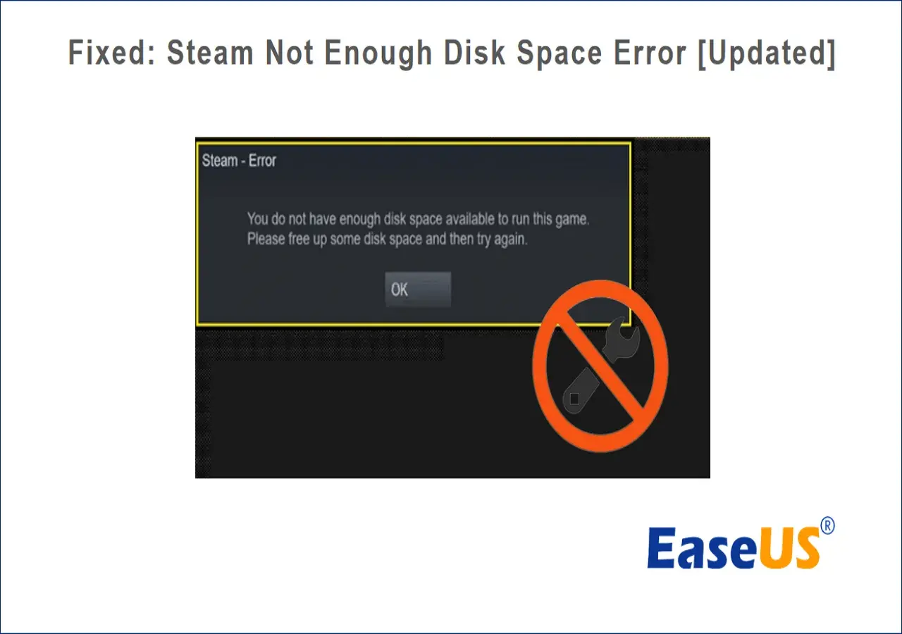 Komunikat błędu zapisu na dysku Steam: "Nie masz wystarczającej ilości wolnego miejsca na dysku".