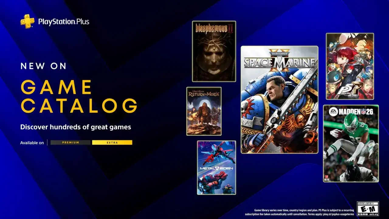Nowe gry w Game Catalog PlayStation Plus: Blasphemous II, Space Marine 2, Return to Moria, Metal: Hellsinger, Persona 5 Royal i Madden NFL 26.