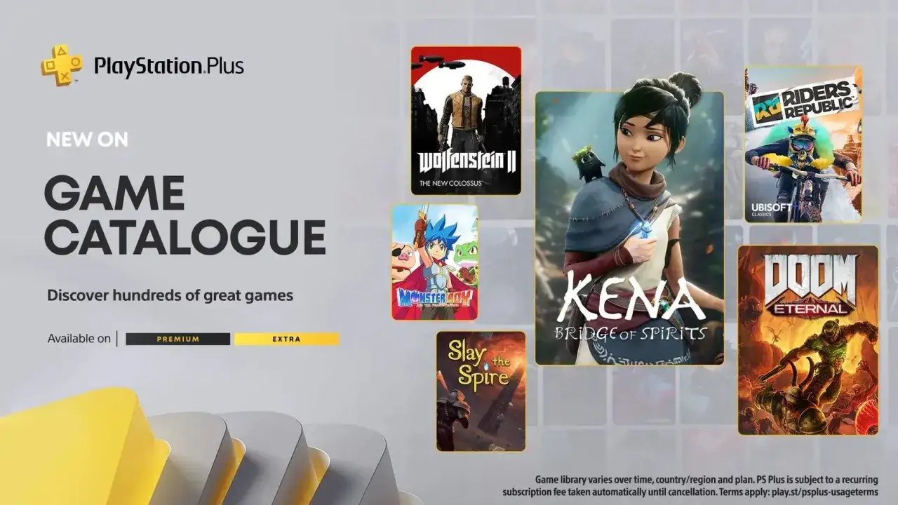 Nowe gry w PS Plus Kwiecień: Kena, Doom Eternal, Riders Republic i inne w Game Catalogue. Odkryj setki tytułów!