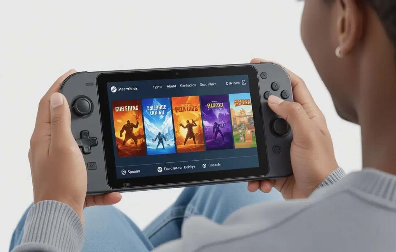 Osoba gra w gry ze Steam na telefonie, pokazując jak grać w gry ze Steam na telefonie bez Steam Link.